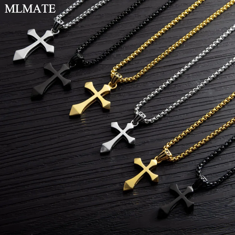 Jesus Cross Chain Necklaces & Pendants for Men Women Stainless Steel Black Gold Silver Colour Pendant Necklaces Prayer Jewelry
Jesus Cross Chain Necklaces & Pendants for Men Women Stainless Steel Black Gold Silver Colour Pendant Necklaces Prayer Jewelry