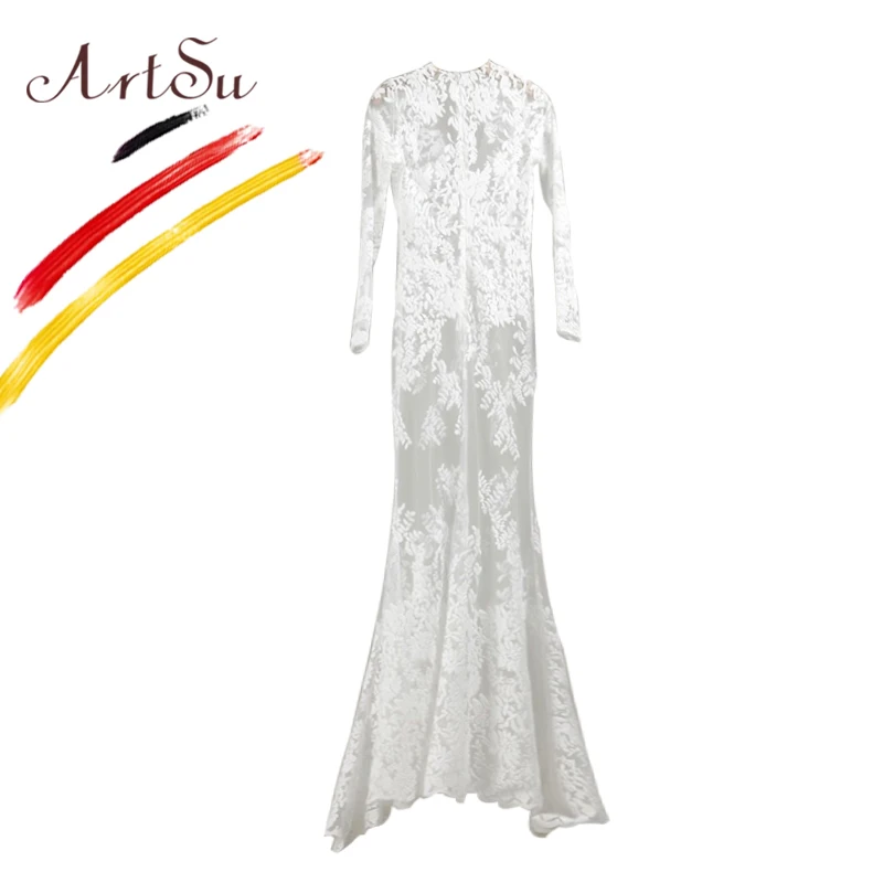 ArtSu Brand Women Lace Long Party Dress Vestidos Fashion Floral See Through Mesh Dresses Sexy Long Sleeve Maxi Dress ASDR20287
ArtSu Brand Women Lace Long Party Dress Vestidos Fashion Floral See Through Mesh Dresses Sexy Long Sleeve Maxi Dress ASDR20287