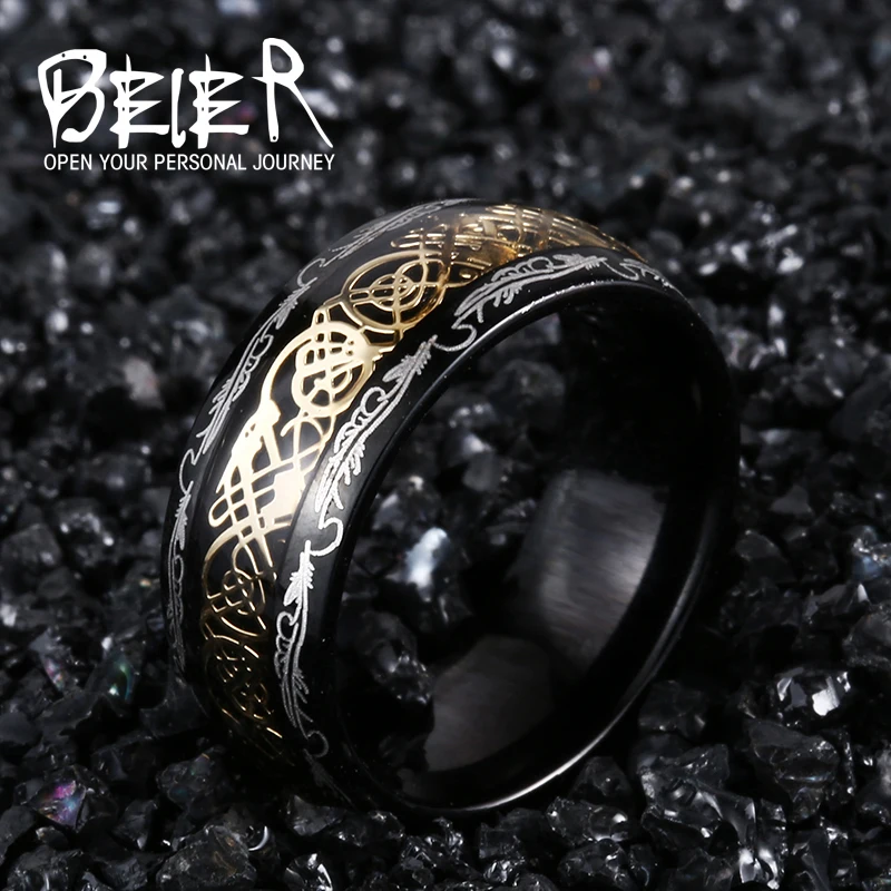 Beier 316L Stainless Steel Golden Dragon Man's Ring Blu-ray Simple Fashion High Quality Jewelry LLBR-R050R
Beier 316L Stainless Steel Golden Dragon Man's Ring Blu-ray Simple Fashion High Quality Jewelry LLBR-R050R