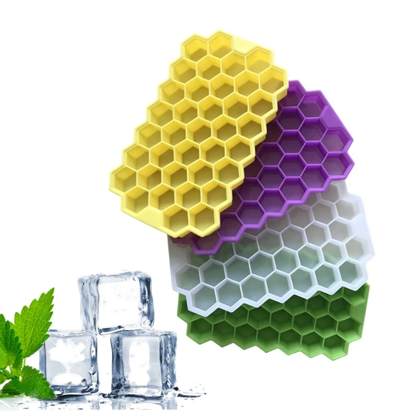 

MEXI Ice Maker Mould Silicone 37 Grids Honeycomb Mini Fruit Ice Maker Cube Eco-Friendly Cavity Tray Mold Home Kitchen Accessory