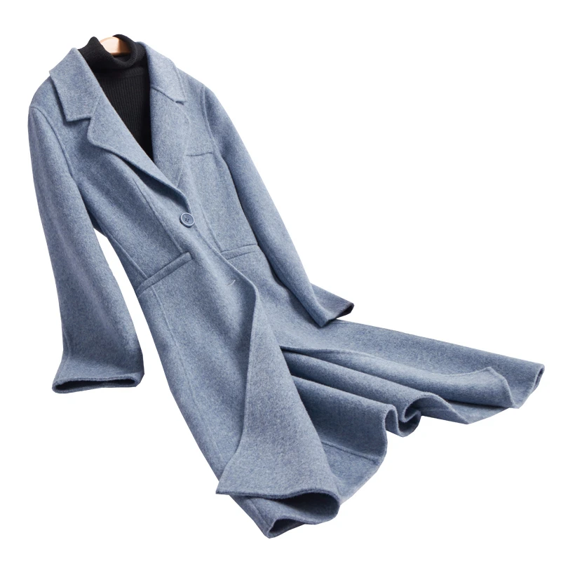 2018 new fashion double-sided wool flannel women elegant long overcoat single button slim style EU/S-2XL retail wholesale
2018 new fashion double-sided wool flannel women elegant long overcoat single button slim style EU/S-2XL retail wholesale