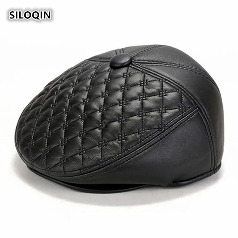SILOQIN Autumn Winter Middle Aged Elderly Men's Fashion Leather Berets Earmuffs Warm Leisure Motion Simple Tongue Cap Dad's Hat
SILOQIN Autumn Winter Middle Aged Elderly Men's Fashion Leather Berets Earmuffs Warm Leisure Motion Simple Tongue Cap Dad's Hat