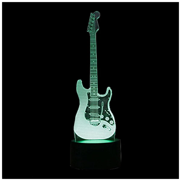 3D Electric Guitar Night Light 7 Color LED Change Touch Switch Table Desk Lamp Art Light Christmas Gift Valentines 
3D Electric Guitar Night Light 7 Color LED Change Touch Switch Table Desk Lamp Art Light Christmas Gift Valentines
