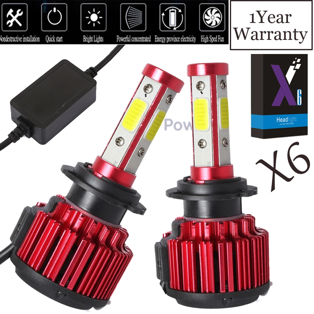 Gold/Black/Red X6 Car Headlight Kit 100W H11 9005 H4 H13 9004 9007 Hi-Lo Beam H4 5202 6500K Car Headlight 12V 24V Universal
Gold/Black/Red X6 Car Headlight Kit 100W H11 9005 H4 H13 9004 9007 Hi-Lo Beam H4 5202 6500K Car Headlight 12V 24V Universal