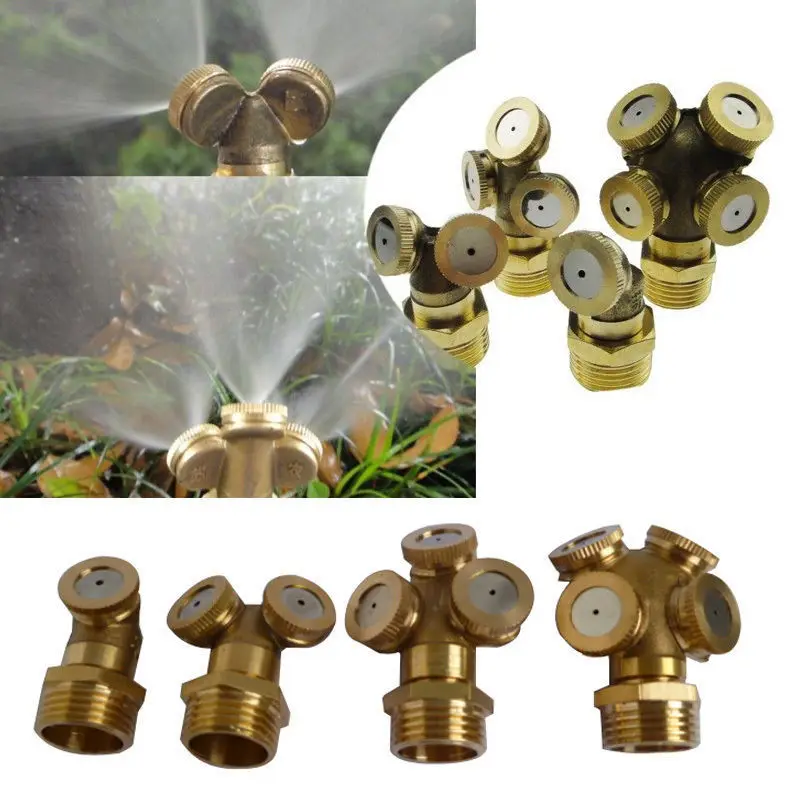 Adjustable Brass Spray Misting Nozzle Garden Sprinklers Fitting Hose Water Connector 4 Holes Irrigation Fitting
Adjustable Brass Spray Misting Nozzle Garden Sprinklers Fitting Hose Water Connector 4 Holes Irrigation Fitting