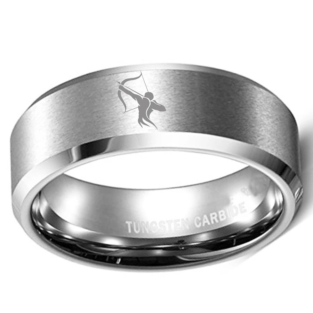 8mm Latest Design for Ladies Rings Male Solid Tungsten Metal Waterproof Ring with Sagittarius Logo Size 8 to 13 & Half
8mm Latest Design for Ladies Rings Male Solid Tungsten Metal Waterproof Ring with Sagittarius Logo Size 8 to 13 & Half