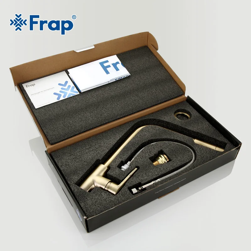 Frap Bronze Kitchen Faucet Right Angle Design 360 Degree Rotation with Water Purification Features Single Handle F4372-4
Frap Bronze Kitchen Faucet Right Angle Design 360 Degree Rotation with Water Purification Features Single Handle F4372-4