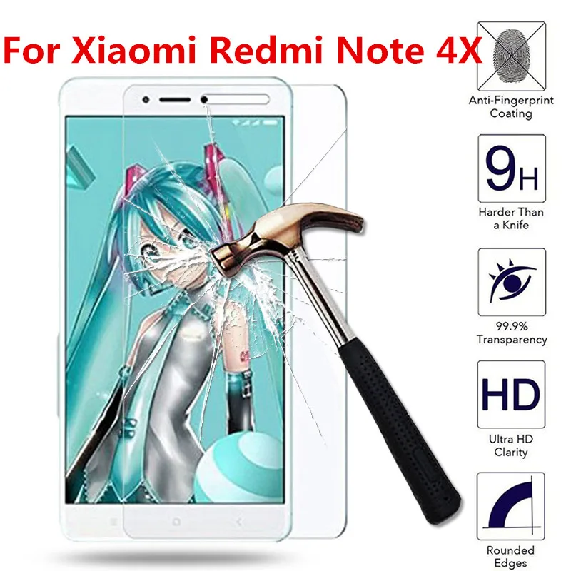 Для Xiaomi Redmi note 4x4 x note4x 5 дюйма (не полное покрытие) Закаленное стекло для защиты