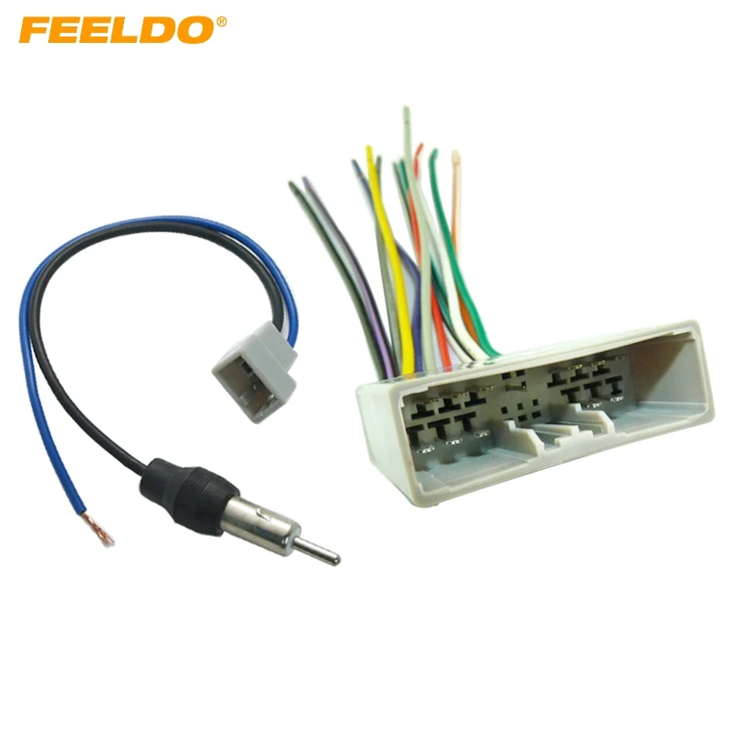 

Автомобильный радиоприемник FEELDO, 5 комплектов, стерео провода, антенна, адаптер для Honda 06-08/Civic/Fit/CRV/ACURA #1652