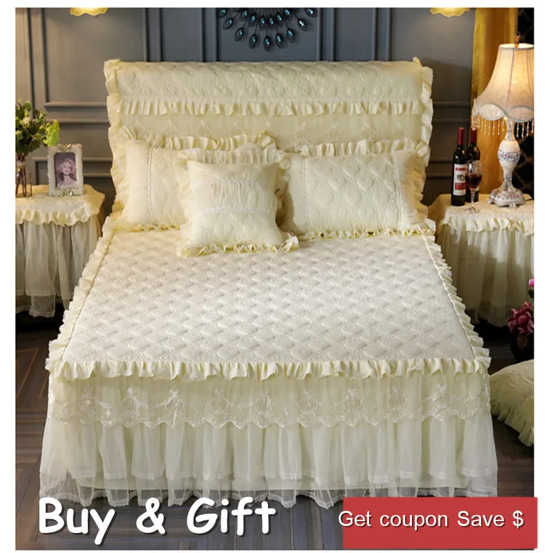 free express shipping quilted lace bedspreads lace Princess sheets lace bedskirt quilted padded bed mattress cover warm bedcover
free express shipping quilted lace bedspreads lace Princess sheets lace bedskirt quilted padded bed mattress cover warm bedcover
