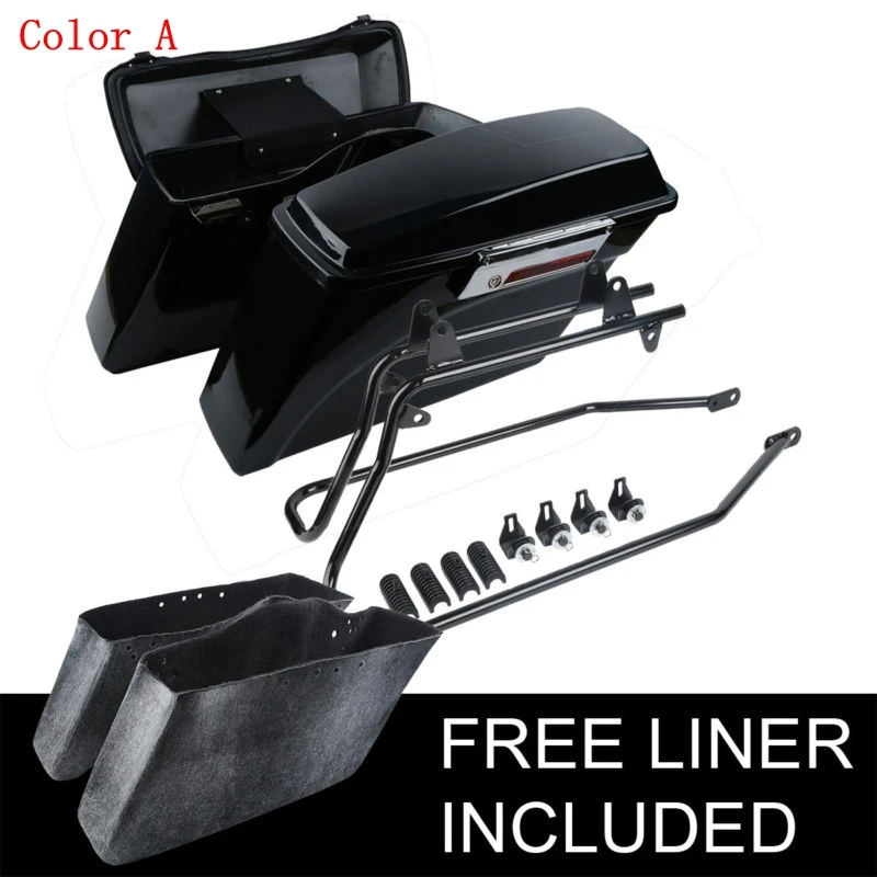 Hard Saddlebags Saddle Bags W/ Conversion Brackets For HARLEY DAVIDSON Softail Heritage FXST
Hard Saddlebags Saddle Bags W/ Conversion Brackets For HARLEY DAVIDSON Softail Heritage FXST