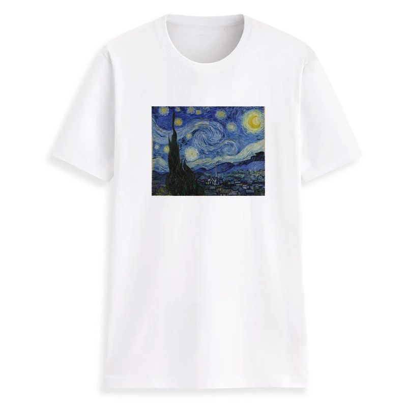 New Arrival Van Gogh's Painting Fashion White Women Cotton T shirts Summer Short O Neck Plus Size Harajuku Ulzzang T shirt Women
New Arrival Van Gogh's Painting Fashion White Women Cotton T shirts Summer Short O Neck Plus Size Harajuku Ulzzang T shirt Women