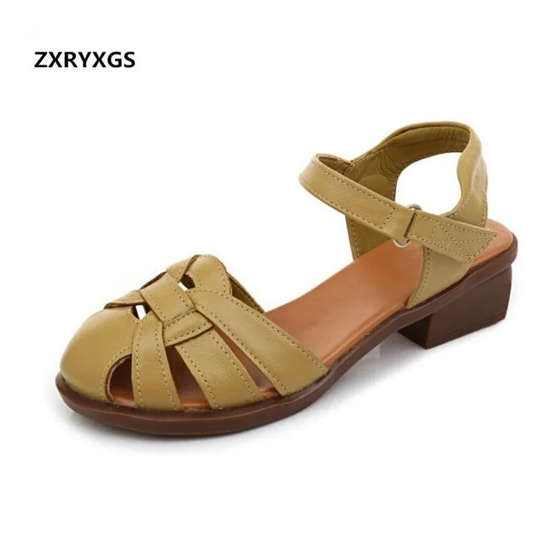 Round Head Hollow Women Shoes Casual Sandals 2019 Summer Women Sandals Comfortable Non-slip Wear Soft Genuine Leather Sandals
Round Head Hollow Women Shoes Casual Sandals 2019 Summer Women Sandals Comfortable Non-slip Wear Soft Genuine Leather Sandals