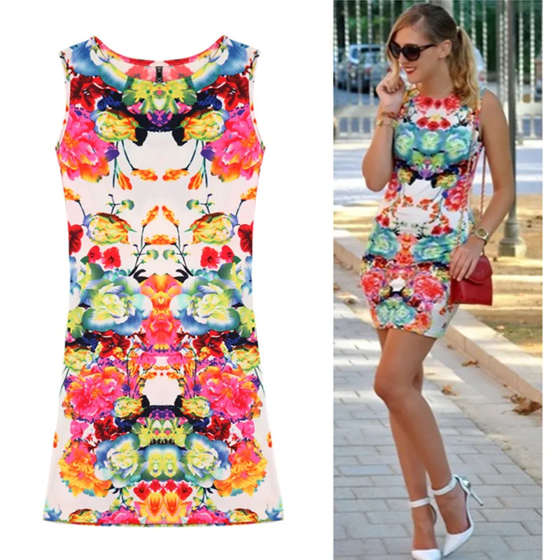 Summer Printed floral Dress Slim Women Dress New Fashion O-Neck Novelty Dresses Graffiti Mini Dress Party dresses
Summer Printed floral Dress Slim Women Dress New Fashion O-Neck Novelty Dresses Graffiti Mini Dress Party dresses