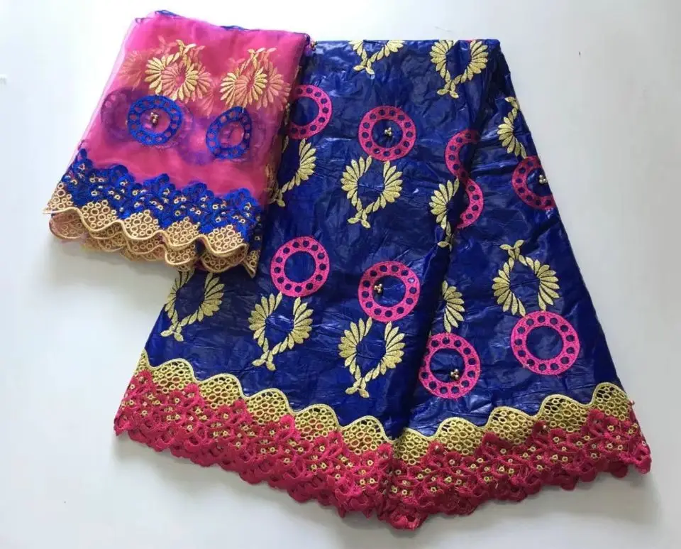 5 Y/pc Nice looking royal blue Bazin lace fabric and fuchsia african water soluble lace match 2Y french net lace for dress GX5-4
5 Y/pc Nice looking royal blue Bazin lace fabric and fuchsia african water soluble lace match 2Y french net lace for dress GX5-4