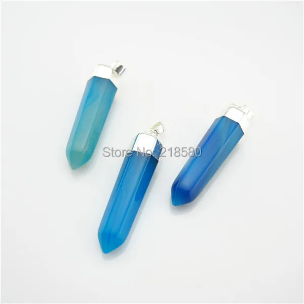 SP-030 Blue Lace Agates Point Spike Pendant with Silver or Gold Cap,Healing Stone Pendant
SP-030 Blue Lace Agates Point Spike Pendant with Silver or Gold Cap,Healing Stone Pendant