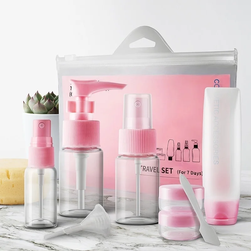 9PC/Set Leak Proof Travel Bottles 30ml*3 Bottles/ 15ml*1Bottle /15g*2 Bottles /Small Tools*2 /Bag*1
9PC/Set Leak Proof Travel Bottles 30ml*3 Bottles/ 15ml*1Bottle /15g*2 Bottles /Small Tools*2 /Bag*1