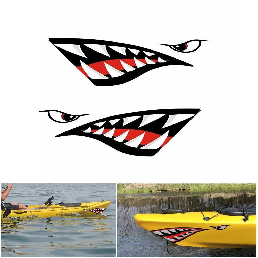 2pcs Waterproof DIY Funny Rowing Kayak Boat Shark Teeth Accessories Mouth Sticker Vinyl Decal Sticker Car-styling
2pcs Waterproof DIY Funny Rowing Kayak Boat Shark Teeth Accessories Mouth Sticker Vinyl Decal Sticker Car-styling