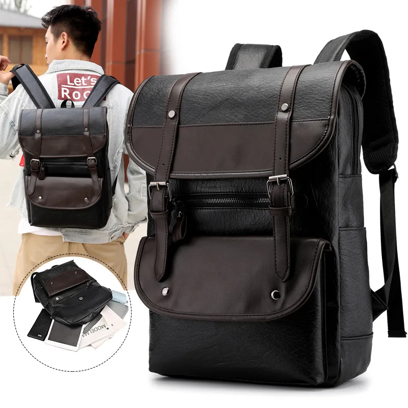 2019 Vintage Men's Backpack Bags Man Casual Pu Leather Backpack Men Mochila Travel Backpack for Laptop Business Big Capacity
2019 Vintage Men's Backpack Bags Man Casual Pu Leather Backpack Men Mochila Travel Backpack for Laptop Business Big Capacity