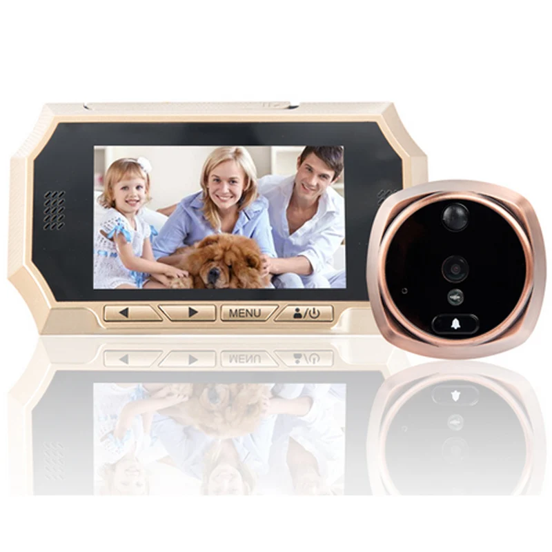 4.3" LCD Smart Door Peephole Viewer Auto Photos Audio Video Record HD IR Night Vision Camera Doorbell Peephole Door-Bell
4.3" LCD Smart Door Peephole Viewer Auto Photos Audio Video Record HD IR Night Vision Camera Doorbell Peephole Door-Bell