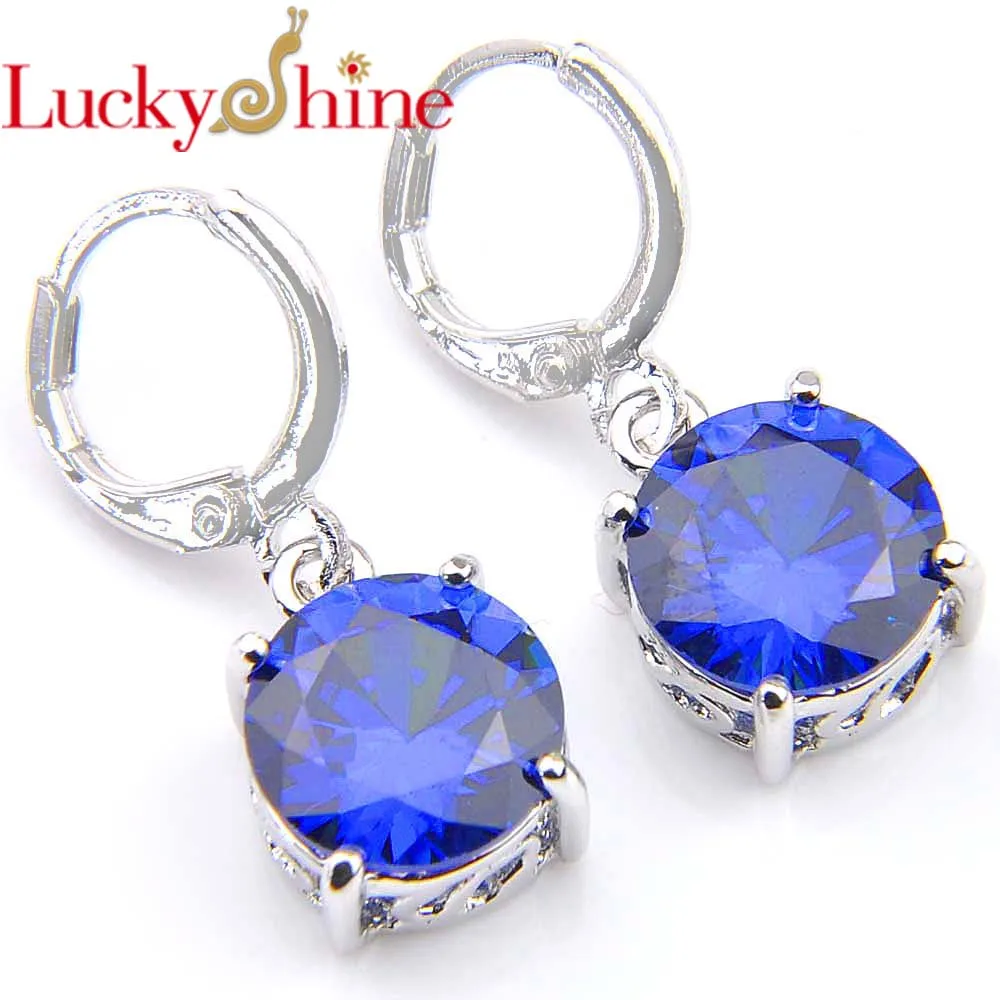 Luckyshine Round Blue Crystal Cubic Zirconia Silver Wedding Dangle Earrings Russia USA Australia Earrings Free Shipping
Luckyshine Round Blue Crystal Cubic Zirconia Silver Wedding Dangle Earrings Russia USA Australia Earrings Free Shipping