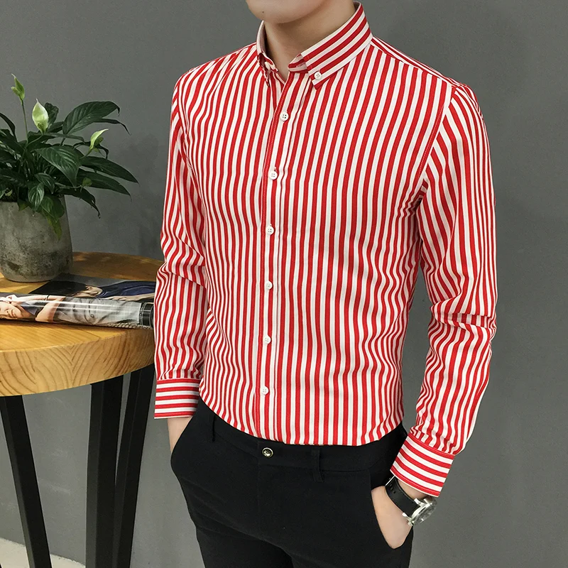 YASUGUOJI New 2019 Men's Business Casual Slim Fit Long Sleeve Shirts Vertical Striped Shirts for Men Formal Polyester Shirt Men
YASUGUOJI New 2019 Men's Business Casual Slim Fit Long Sleeve Shirts Vertical Striped Shirts for Men Formal Polyester Shirt Men