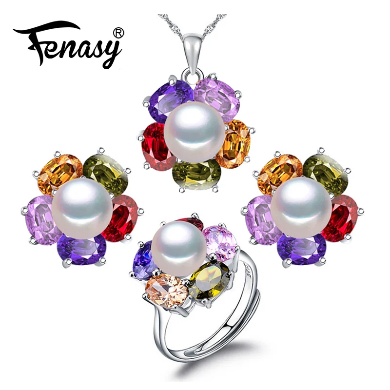 Женский ювелирный комплект из колье и кольца FENASY, из стерлингового серебра 925 пробы, с кулоном в виде цветка, серьги из натурального пресново...
Женский ювелирный комплект из колье и кольца FENASY, из стерлингового серебра 925 пробы, с кулоном в виде цветка, серьги из натурального пресново...