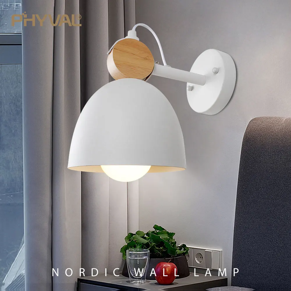 Nordic Wall Lamp Iron Solid wood combination Wall light round LED Macarons Creative wall lamp bedside room bedroom bracket light
Nordic Wall Lamp Iron Solid wood combination Wall light round LED Macarons Creative wall lamp bedside room bedroom bracket light