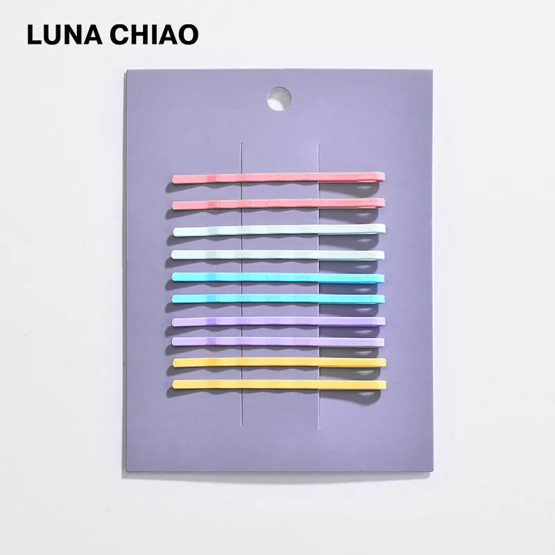 LUNA CHIAO Trendy Women Hair Accessories Rainbow Color Hair Clip Set Summer Candy Colorful Hair Clips Hairpins for Girls
LUNA CHIAO Trendy Women Hair Accessories Rainbow Color Hair Clip Set Summer Candy Colorful Hair Clips Hairpins for Girls