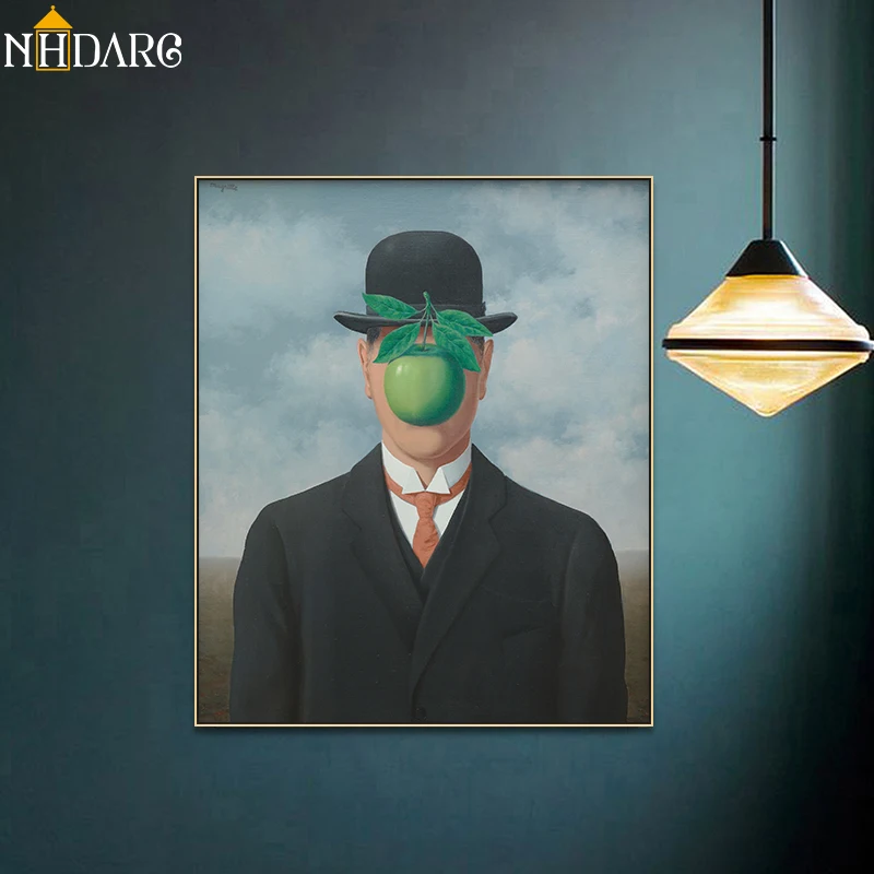 Surrealism Magritte The Son of Man Artwork Reproduction Posters and Prints Canvas Art Painting Wall Picture for Home Decoration
Surrealism Magritte The Son of Man Artwork Reproduction Posters and Prints Canvas Art Painting Wall Picture for Home Decoration