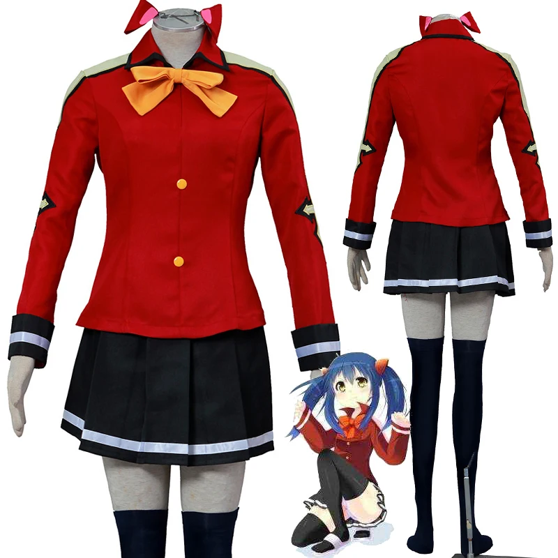 Anime Fairy Tail Wendy Marvell Cosplay Costume Mini Skirt Pleated Dress School Uniform full set for halloween
Anime Fairy Tail Wendy Marvell Cosplay Costume Mini Skirt Pleated Dress School Uniform full set for halloween