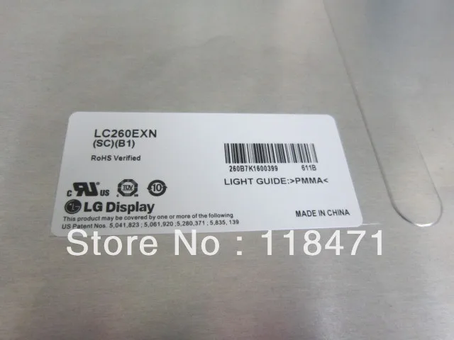 26 дюймов ЖК-дисплей Панель LC260EXN-SCB1 1366 RGB * 768 WXGA Оригинал класса А с лакированным один год гарантии
26 дюймов ЖК-дисплей Панель LC260EXN-SCB1 1366 RGB * 768 WXGA Оригинал класса А с лакированным один год гарантии