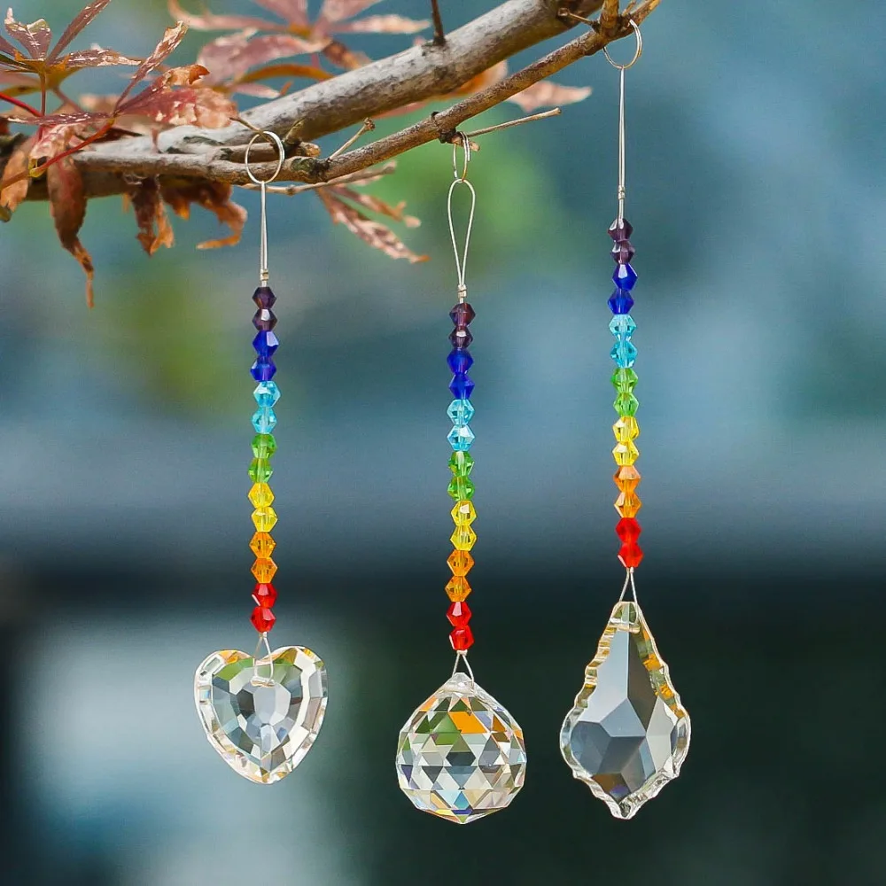 H & D люстра с кристаллами призмы Радужная чакря Suncatcher с бусинами, украшения, подвесное украшение, набор из 3
H & D люстра с кристаллами призмы Радужная чакря Suncatcher с бусинами, украшения, подвесное украшение, набор из 3