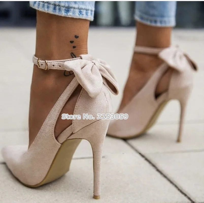 ALMUDENA Women Elegant Beige Black Suede Bowtie Pumps Thin High Heel Pointed Toe Cut-out Butterfly-knot Dress Shoes Dropship
ALMUDENA Women Elegant Beige Black Suede Bowtie Pumps Thin High Heel Pointed Toe Cut-out Butterfly-knot Dress Shoes Dropship