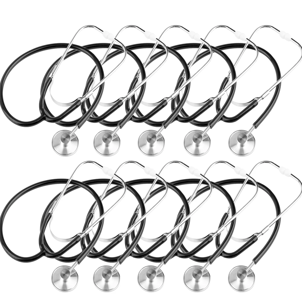 10 PCS Black Single Tube Aluminium Alloy Chestpiece Home Doctors Nurse Clinical Cute Cardiology Stethoscope
10 PCS Black Single Tube Aluminium Alloy Chestpiece Home Doctors Nurse Clinical Cute Cardiology Stethoscope