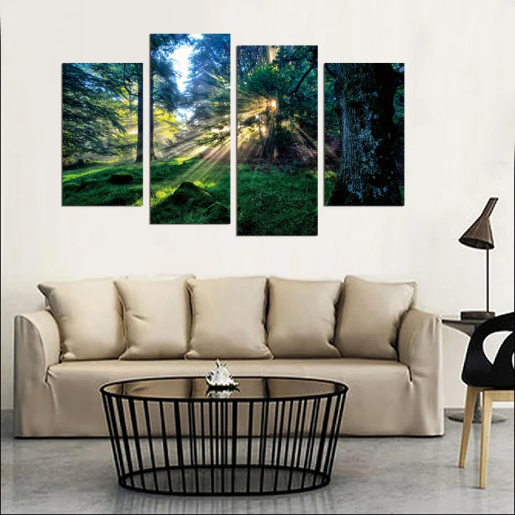 4 Piece HD Wall Painting Art Canvas Sunshine in Forest Picture Home Decor Paintings Large Wall Pictures Living Room Unframed
4 Piece HD Wall Painting Art Canvas Sunshine in Forest Picture Home Decor Paintings Large Wall Pictures Living Room Unframed