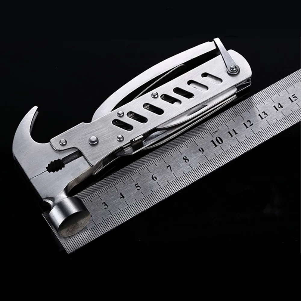 11 in 1 Multifunction mini hammer for Camping Survival EDC tools Pliers Ax Screwdriver Safety Hammer
11 in 1 Multifunction mini hammer for Camping Survival EDC tools Pliers Ax Screwdriver Safety Hammer