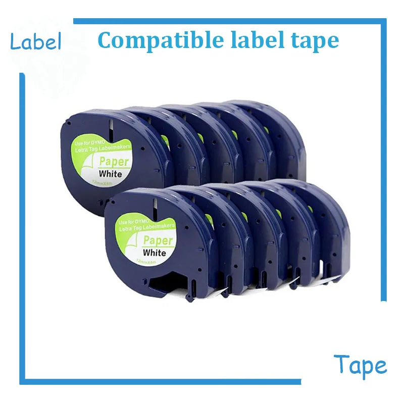 Best 10Pack Paper Label Tape 91200 91220 91330 Self-Adhesive Label Tape for DYMO LetraTag Label Printer Black on White 12mm*4M
Best 10Pack Paper Label Tape 91200 91220 91330 Self-Adhesive Label Tape for DYMO LetraTag Label Printer Black on White 12mm*4M