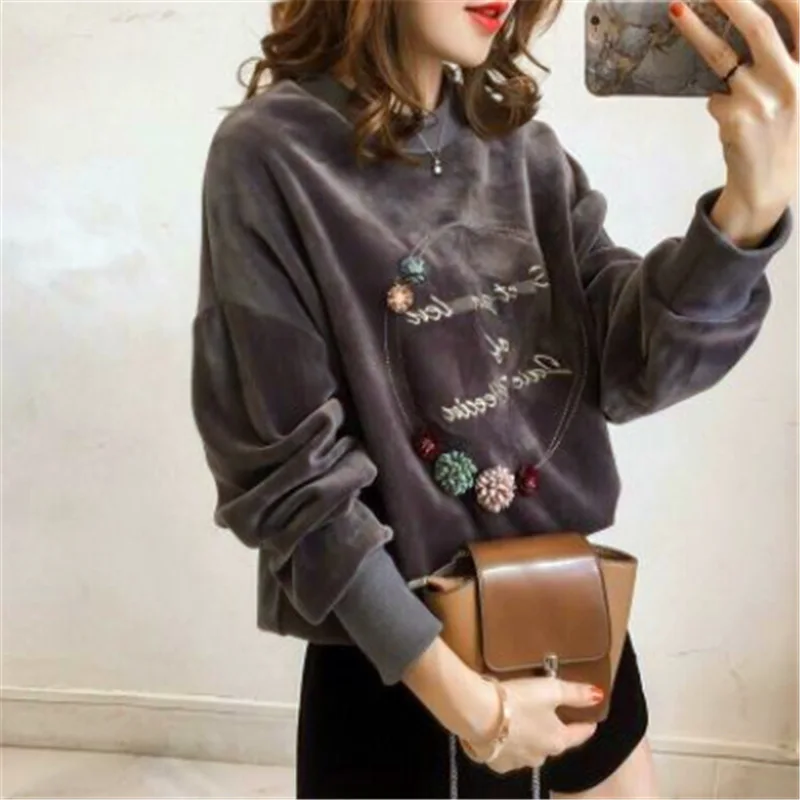 2019 For Spring Fashion Women Word Printed Embroidery Pleuche Loose Casual Hoodie Coat
2019 For Spring Fashion Women Word Printed Embroidery Pleuche Loose Casual Hoodie Coat