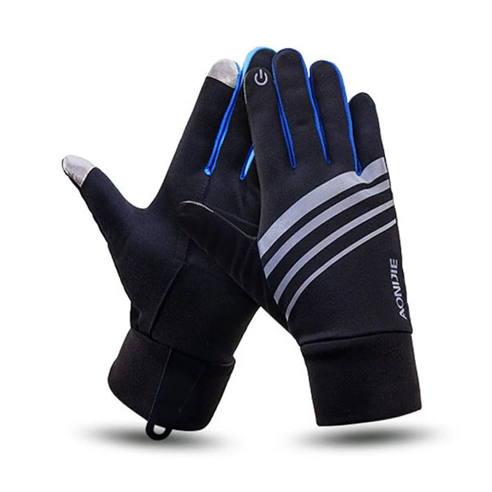 Перчатки AONIJIE для занятий спортом на открытом воздухе зимние теплые перчатки с