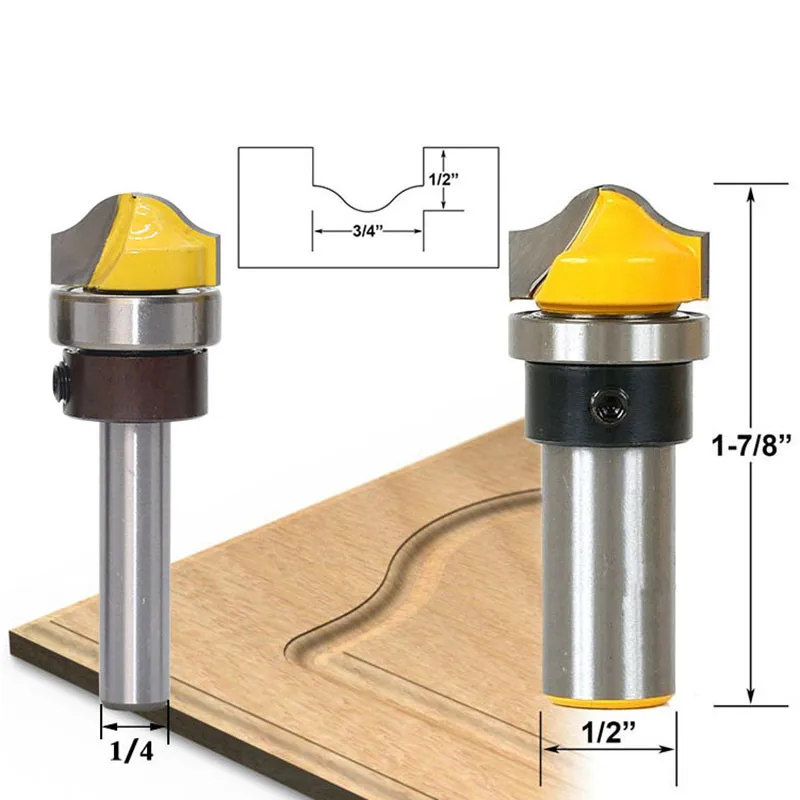 Russian translation: Радиусная фреза с ложноимитационным панельным профилем 3/4 "Ogee Groove - фреза с торцевым хвостовиком 1/4" 1/2 "для обработки стыков дерева в инструментах для деревообработки.