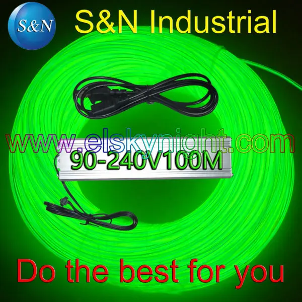 Kelly 100M Flexible Wire Rope Tube Neon Light with 100-240V AC inverter for holiday,party,festival and house decoration free EMS
Kelly 100M Flexible Wire Rope Tube Neon Light with 100-240V AC inverter for holiday,party,festival and house decoration free EMS