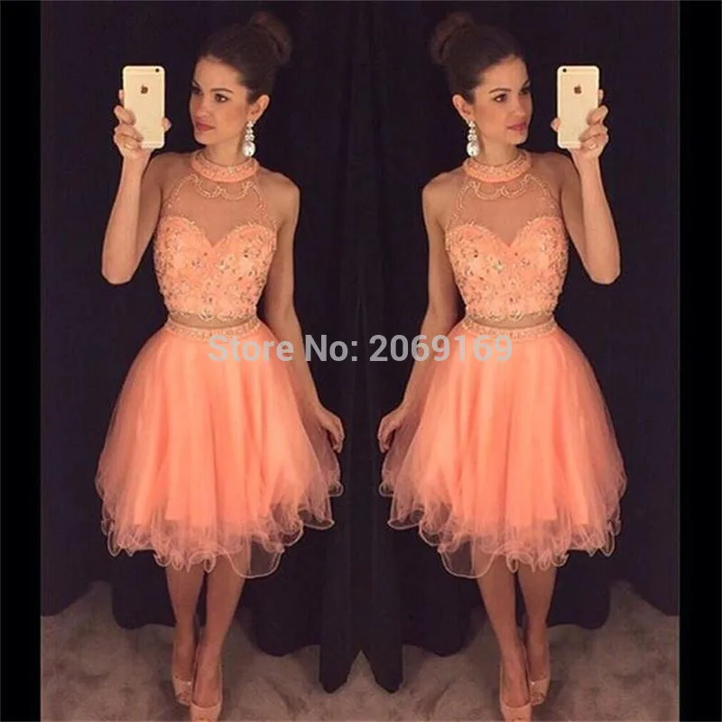 Сладкие 16 Платья сексуальные 2 шт короткие платья для выпускного 2020 Vestidos бисерные