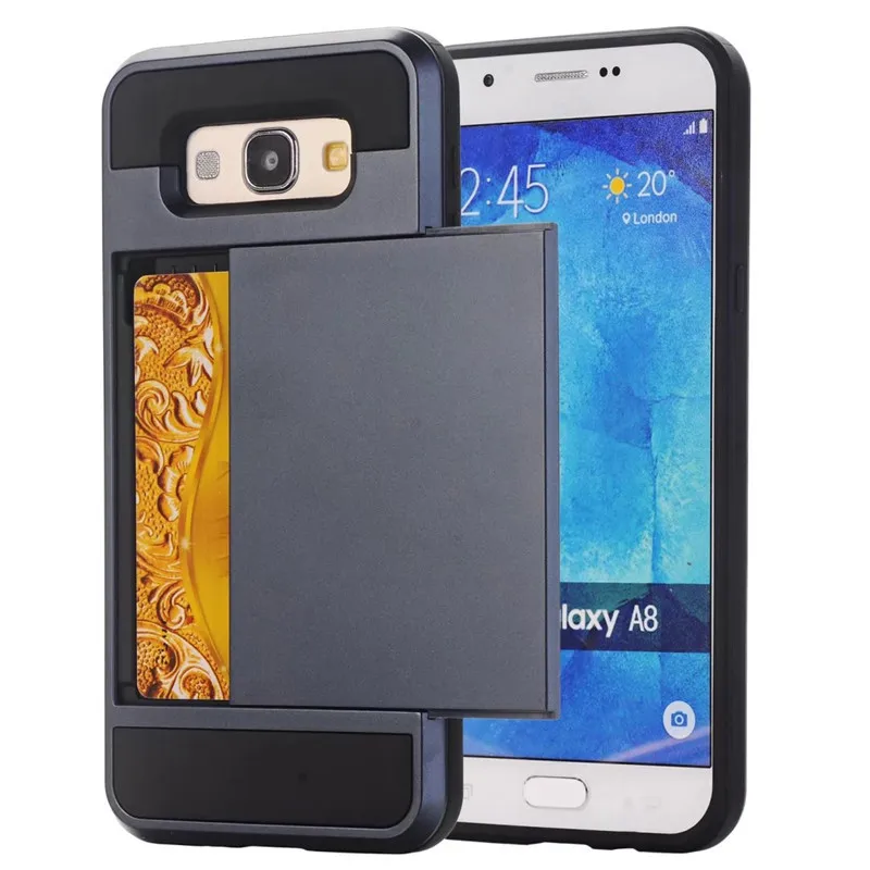 Роскошный чехол с отделением для карт Samsung Galaxy A3 A5 A7 2016 2017 A8 кошелек кредитных