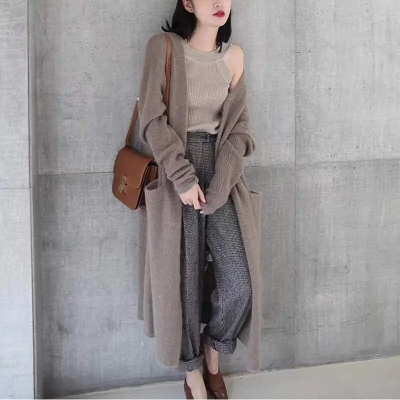Spring Knitted Trench Coat Women Autumn Casual Long Coat Ladies Knitted Cardigan Fall 2019 Wool Women Trench
Spring Knitted Trench Coat Women Autumn Casual Long Coat Ladies Knitted Cardigan Fall 2019 Wool Women Trench