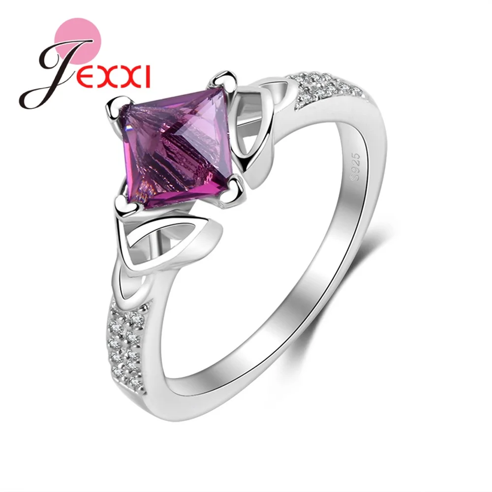 Romantic Love Square Purple Zircons 925 Sterling Silver Rings Design For Women Femme Wedding Anniversary Jewelry Love R
Romantic Love Square Purple Zircons 925 Sterling Silver Rings Design For Women Femme Wedding Anniversary Jewelry Love R