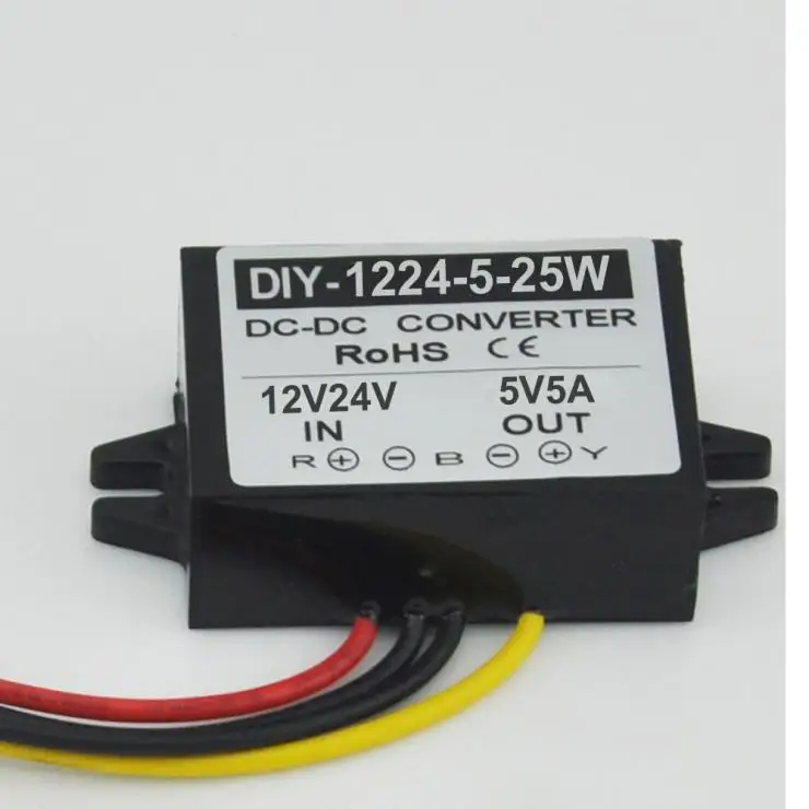 12V24V(6.5V-39V) Step Down 5V 5A 25W DC-DC Converter Buck Module Car Power Converter Supply Adapter Voltage Regulator Waterproof
12V24V(6.5V-39V) Step Down 5V 5A 25W DC-DC Converter Buck Module Car Power Converter Supply Adapter Voltage Regulator Waterproof