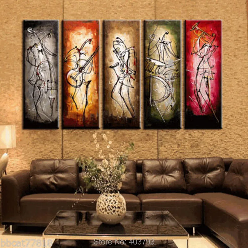 MODERN ABSTRACT HUGE WALL ART OIL PAINTING ON CANVAS: Musical 5PC (NO FRAME) Barocco Art Painting Home Decor
MODERN ABSTRACT HUGE WALL ART OIL PAINTING ON CANVAS: Musical 5PC (NO FRAME) Barocco Art Painting Home Decor