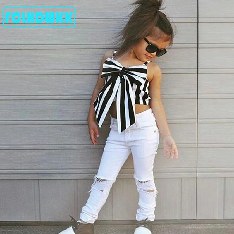 Summer Fashion Baby Girl Clothes Sets Kids Clothes Suit Sleeveless Striped T-Shirt +Pants Children Baby Girls Clothes Set 1-6T
Summer Fashion Baby Girl Clothes Sets Kids Clothes Suit Sleeveless Striped T-Shirt +Pants Children Baby Girls Clothes Set 1-6T