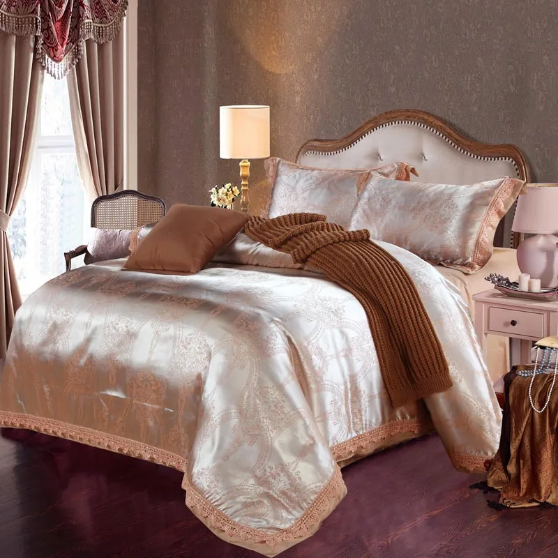 2018 new lace lace Satin Jacquard bedding sets bed set double queen king size duvet cover bed sheet set pillowcase
2018 new lace lace Satin Jacquard bedding sets bed set double queen king size duvet cover bed sheet set pillowcase